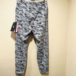 SPYDER CAMO LEGGINGS LG Gray Black textured